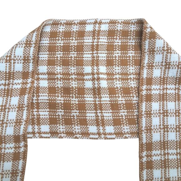 Timberland Scarf Buffalo Plaid Check Beige NWT - Picture 4 of 4
